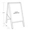 Azar Displays Large Black Slide In A-Frame Double-Sided Indoor/Outdoor Sidewalk Stand 24"W X 36"H 300241 - alternate 2